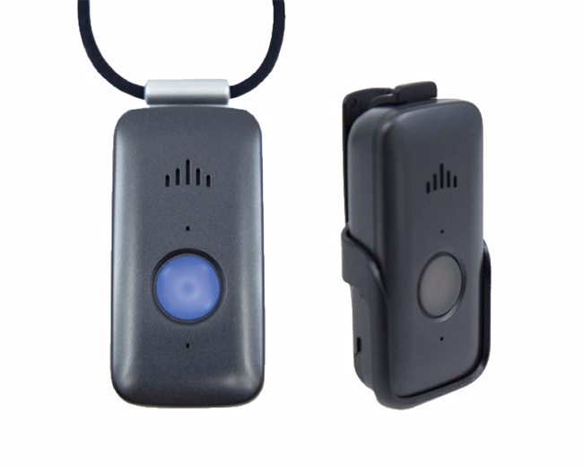 Black Device with Lanyard